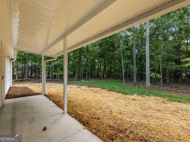 view of yard featuring a patio area