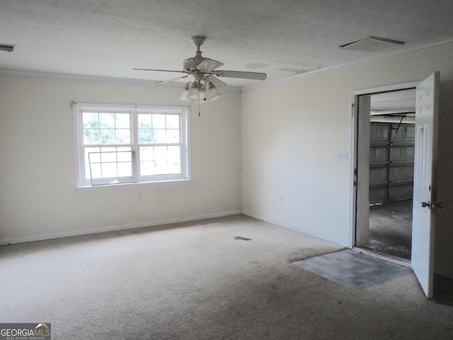 unfurnished bedroom featuring baseboards, visible vents, a textured ceiling, carpet floors, and a closet