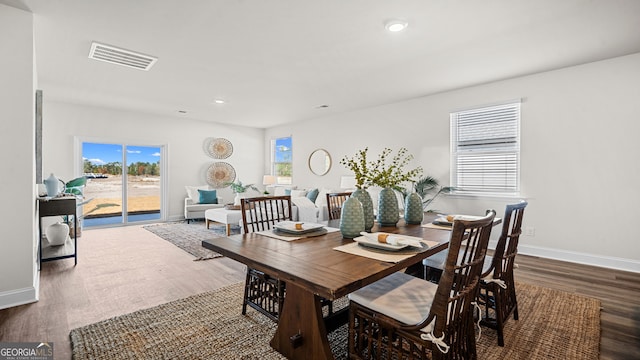 dining room featuring hardwood / wood-style floors