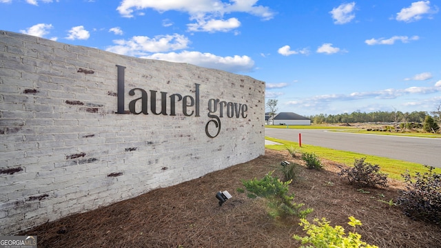 view of community sign