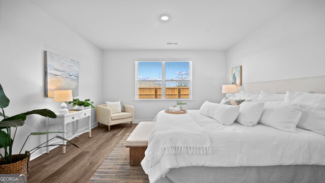 spacious closet with hardwood / wood-style flooring