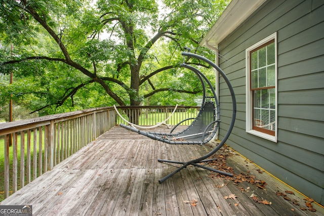 view of wooden deck