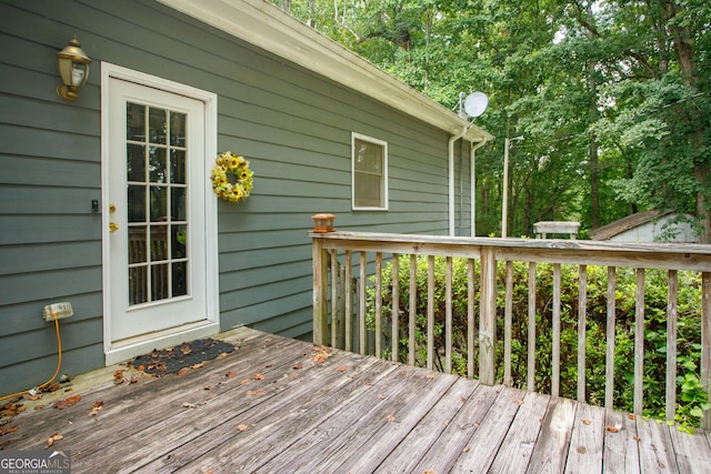 view of wooden terrace