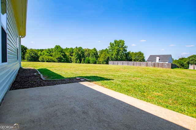 view of yard featuring a patio area