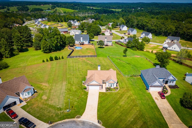 birds eye view of property