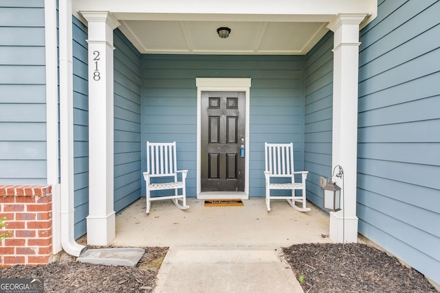 view of doorway to property