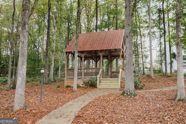 view of home's community with a gazebo