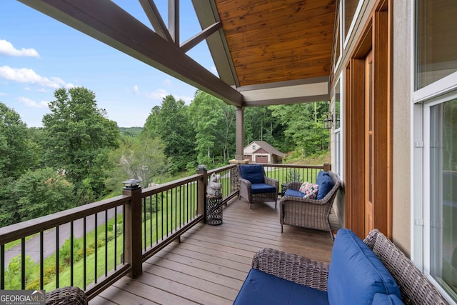 view of wooden deck