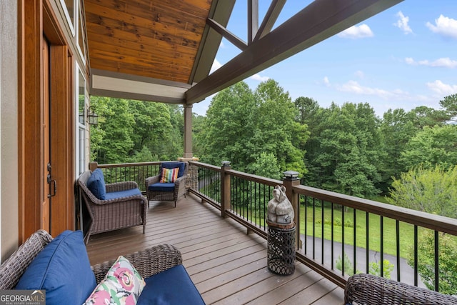 view of wooden deck