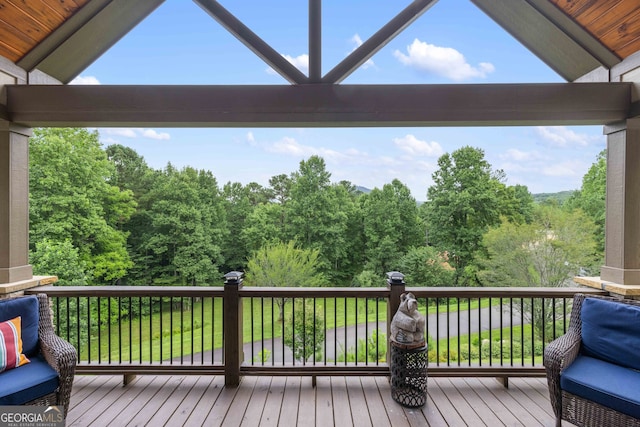 view of wooden terrace