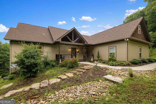 view of front of house with a porch