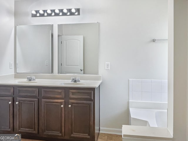 bathroom with vanity