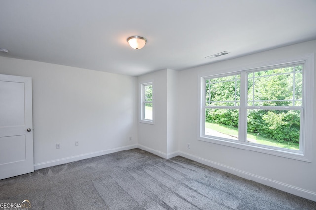 view of carpeted empty room