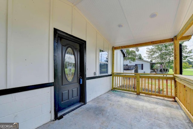 view of doorway to property