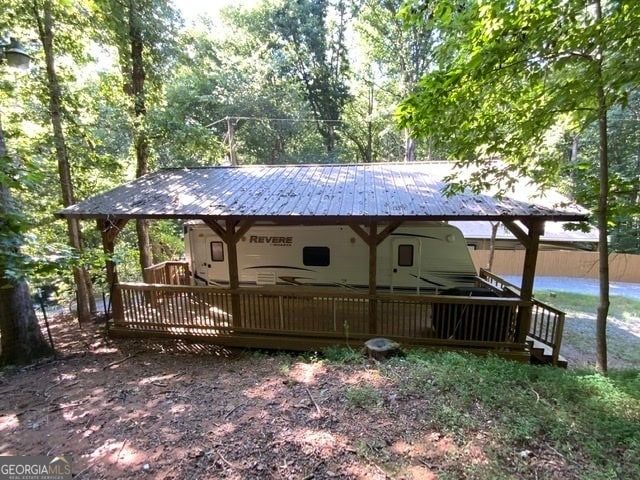 exterior space featuring a deck