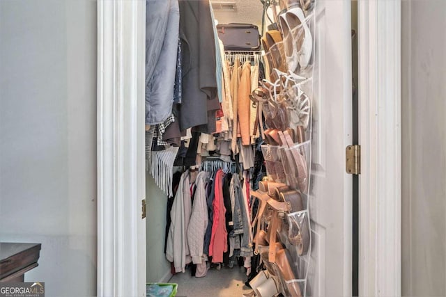 view of closet