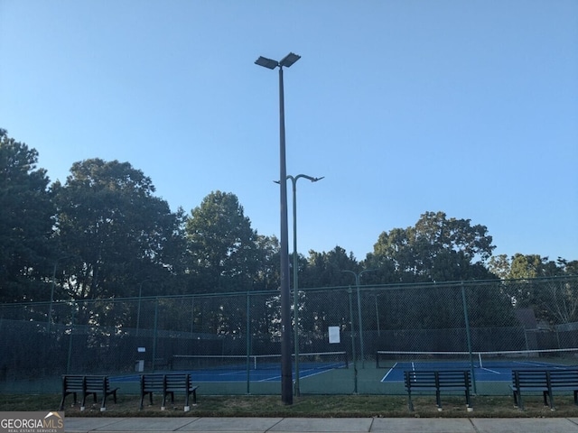 view of tennis court