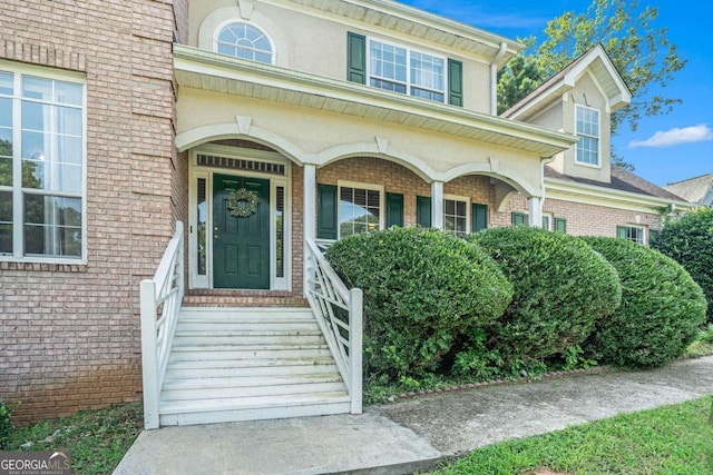 view of front of home with a porch