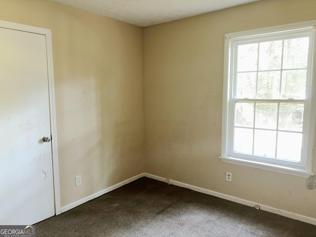 view of carpeted empty room