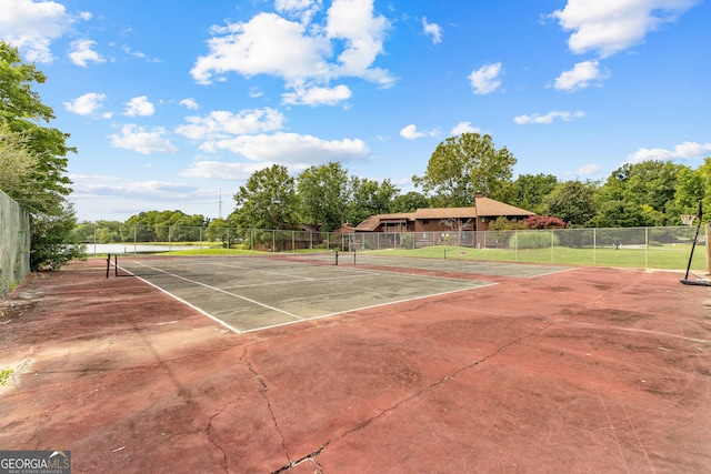 view of tennis court