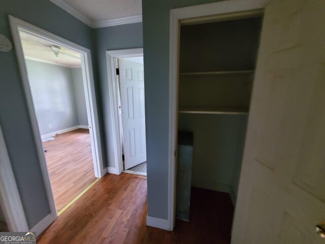 1217 Whispering Pines Rd, Albany, GA 31707 - interior space featuring hardwood / wood-style flooring and ornamental molding
