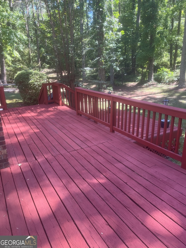 view of wooden deck