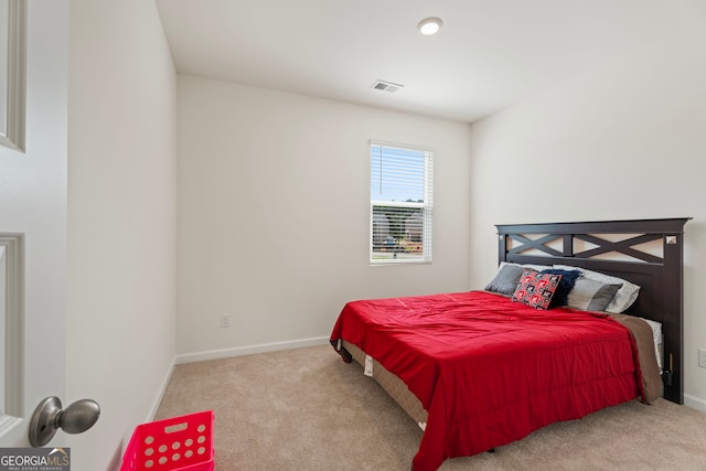 view of carpeted bedroom