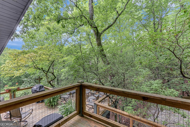 view of wooden terrace