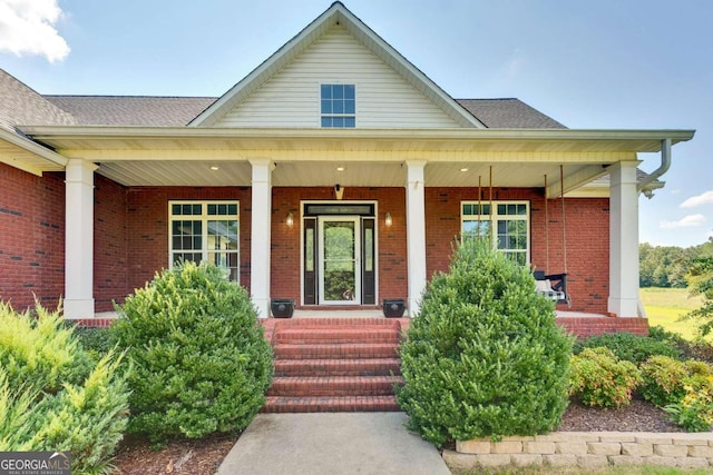 view of front of house with a porch