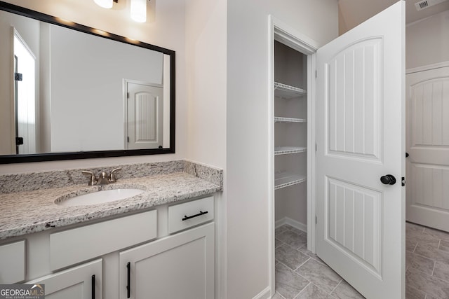 bathroom featuring vanity