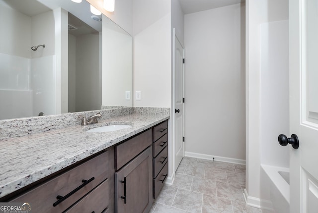 bathroom with vanity