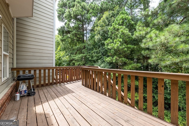 view of wooden deck