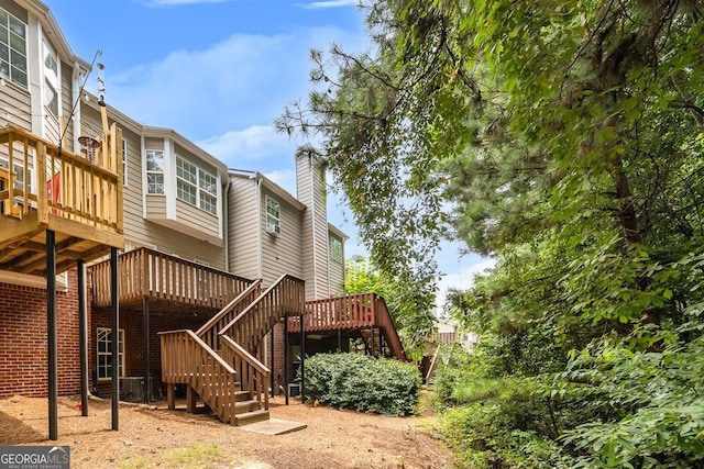 exterior space with a wooden deck