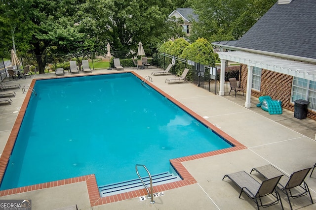 view of pool with a patio