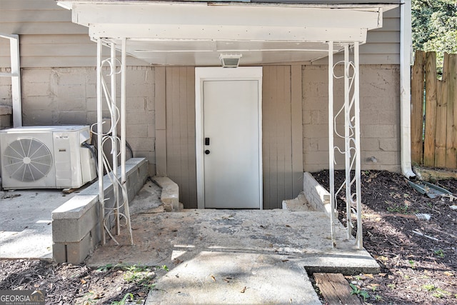 exterior space featuring ac unit