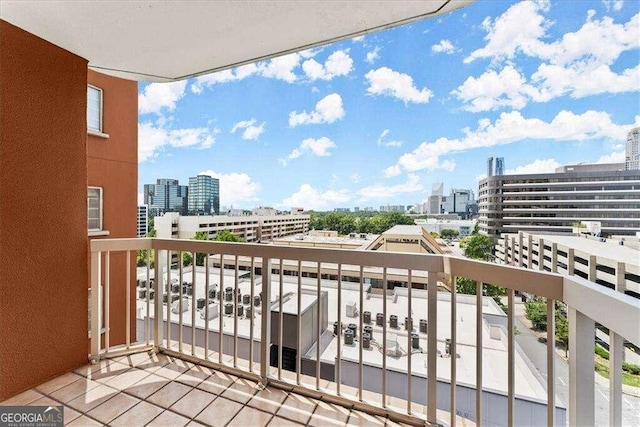 balcony featuring a view of city