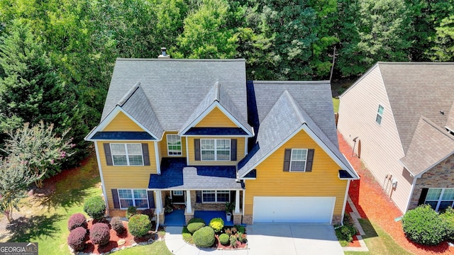 view of front of house featuring a garage