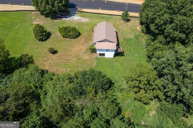 bird's eye view with a rural view