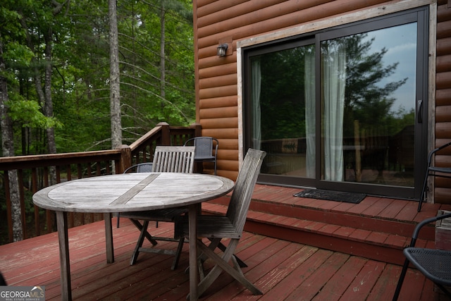 view of wooden terrace