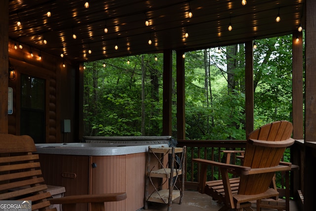 view of sunroom