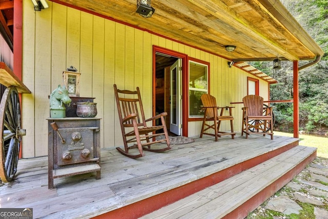 view of wooden deck