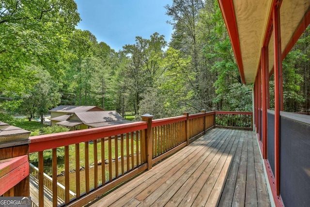 view of wooden deck