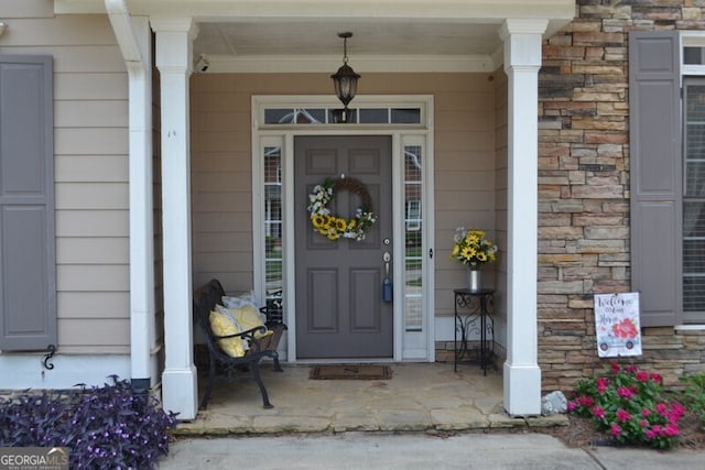 view of doorway to property