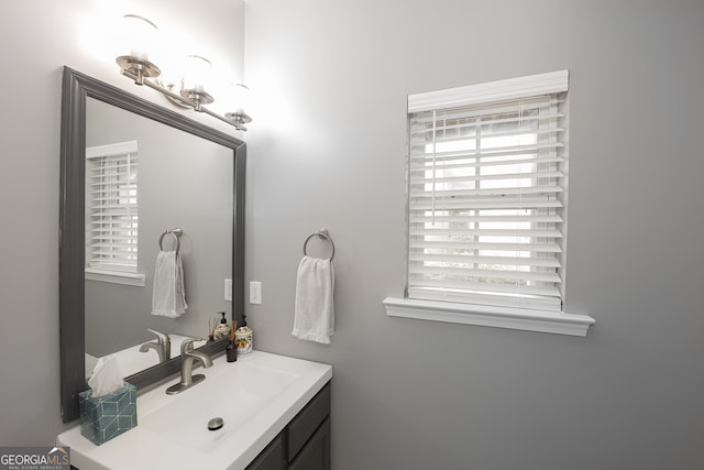 bathroom with vanity