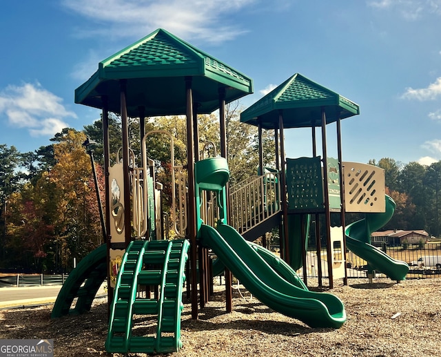 view of jungle gym