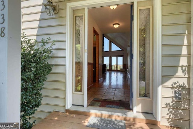 view of doorway to property