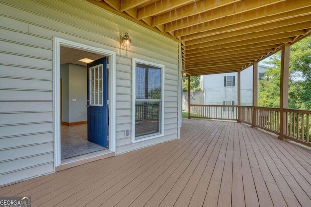 view of wooden terrace