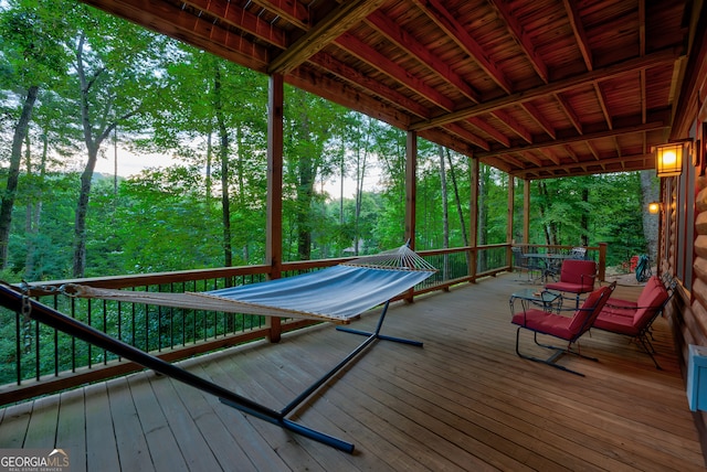 view of wooden terrace