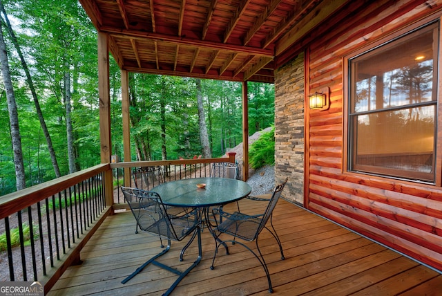 view of wooden terrace