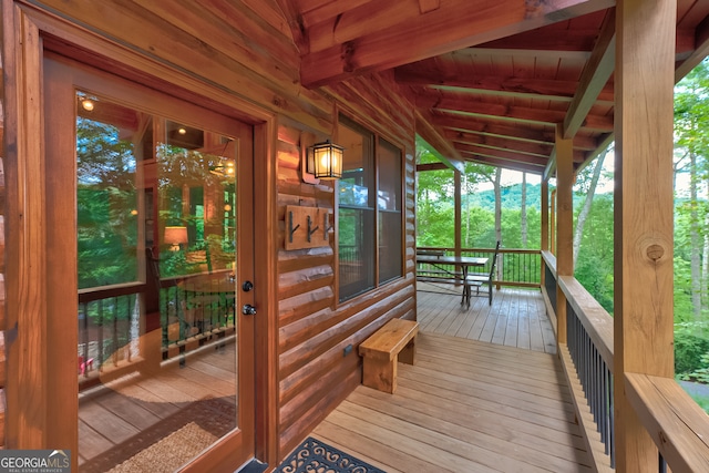 view of wooden terrace